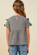 Black Gingham Top