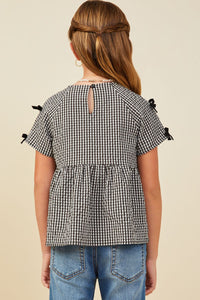 Black Gingham Top