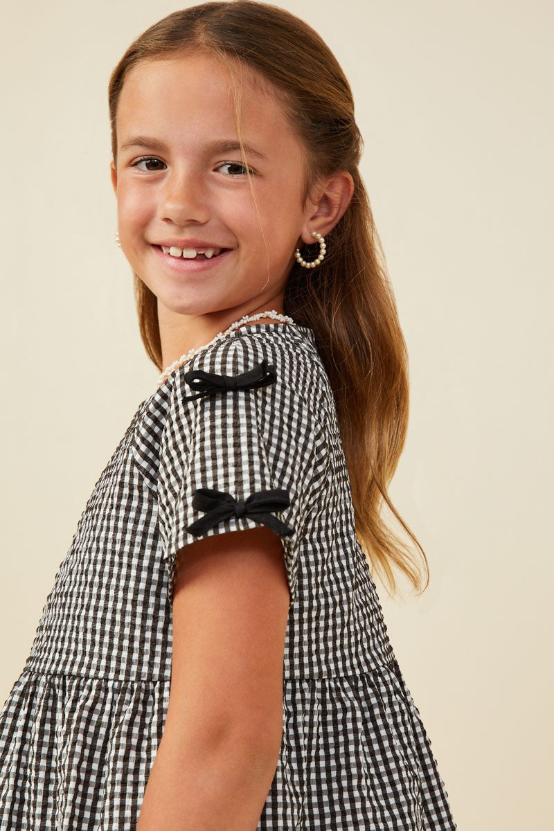 Black Gingham Top