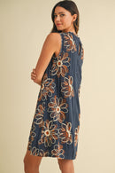 Embroidered A-Line Dress