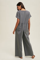 Short Sleeve Knit Jumpsuit
