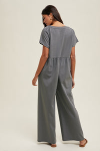 Short Sleeve Knit Jumpsuit