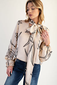 Satin Abstract Blouse