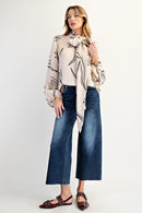 Satin Abstract Blouse