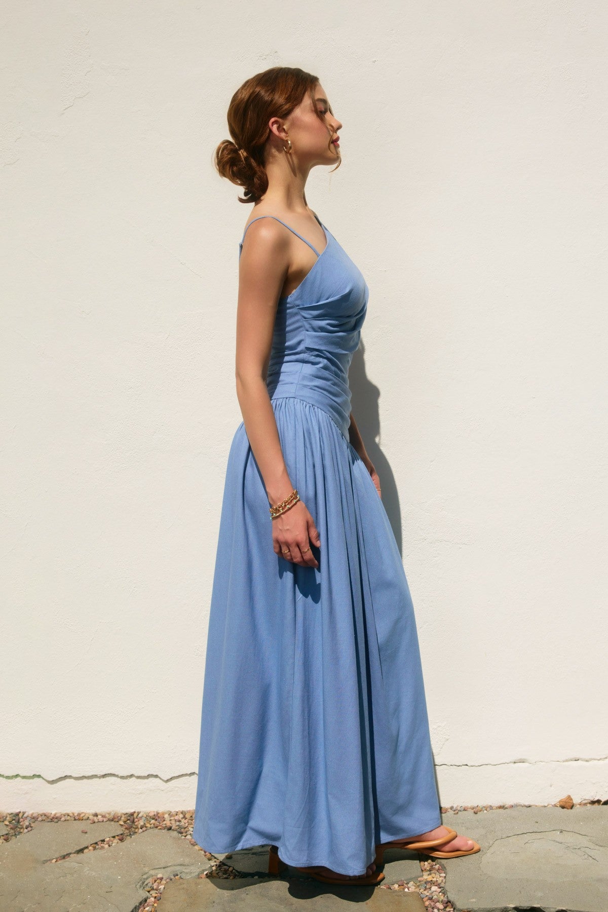 Drop Waist Ruched Maxi Dress Kirby's Kloset Drop Waist Ruched Maxi Dress Kirby's Kloset