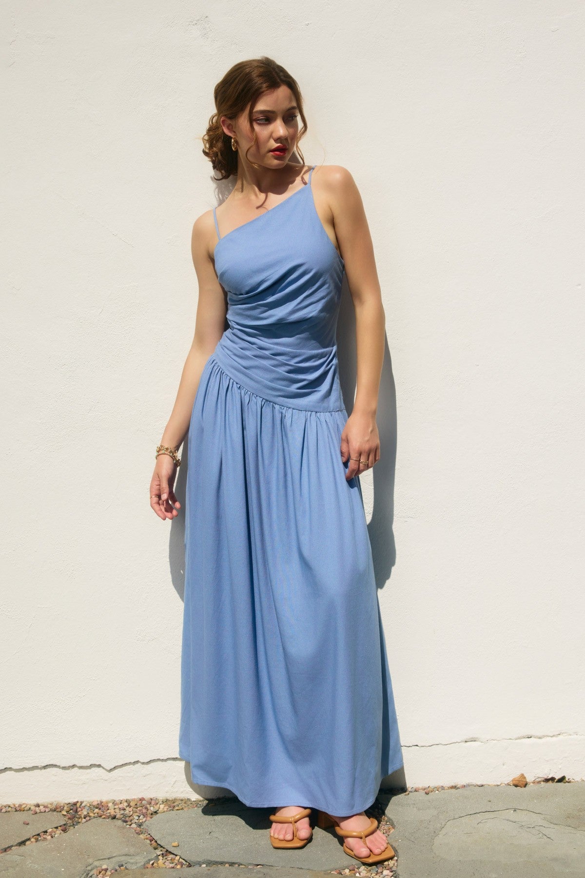 Drop Waist Ruched Maxi Dress Kirby's Kloset Drop Waist Ruched Maxi Dress Kirby's Kloset