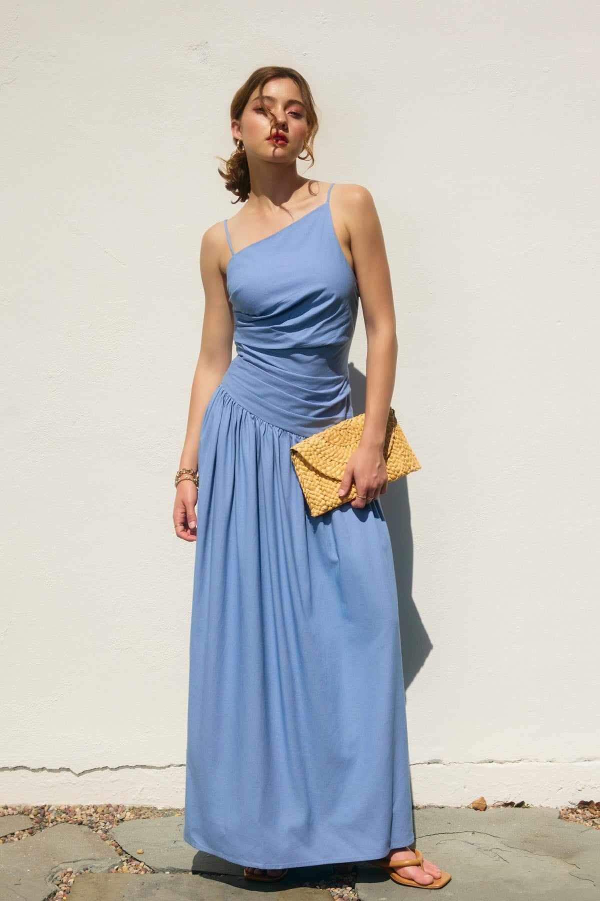 Drop Waist Ruched Maxi Dress Kirby's Kloset Drop Waist Ruched Maxi Dress Kirby's Kloset