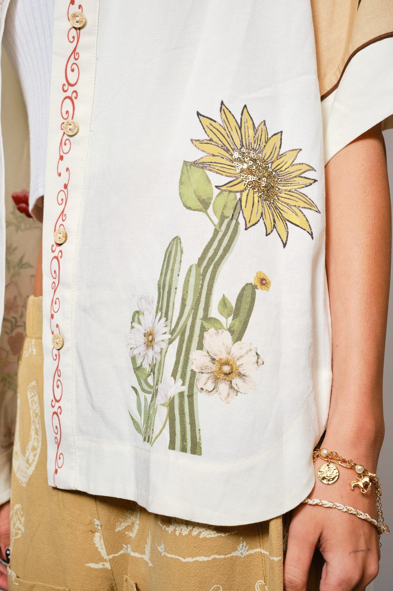 Embroidered Western Yoke Blouse