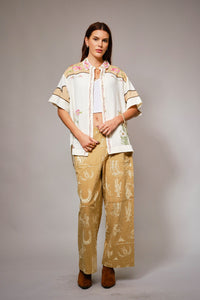 Embroidered Western Yoke Blouse