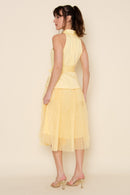 Suit Vest Mesh Maxi Dress