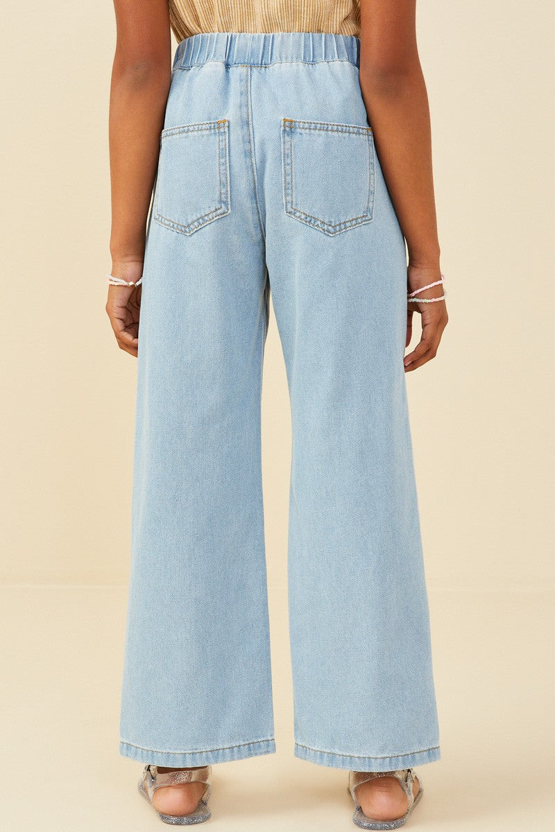 Girls Wide Leg Jeans