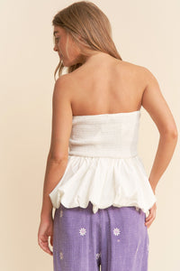 Peplum Tube Top