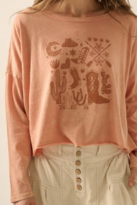 Western Motif Long Sleeve Tee