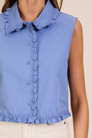 Sleeveless Frilly Top