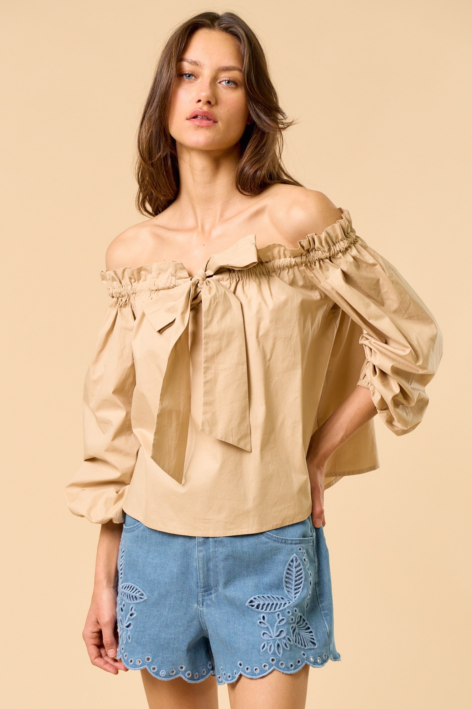 Off-The-Shoulder Bow Top