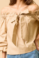 Off-The-Shoulder Bow Top