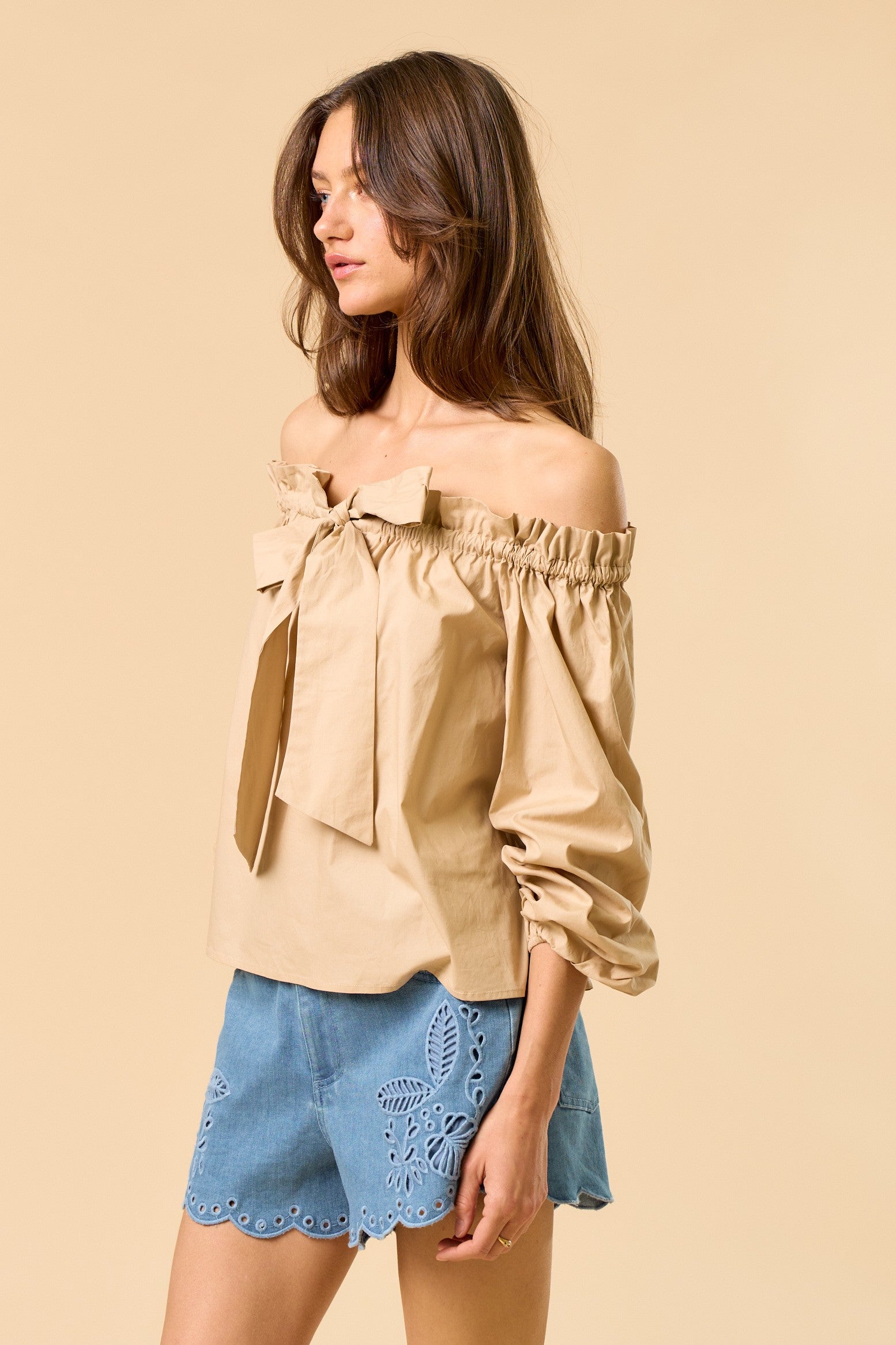 Off-The-Shoulder Bow Top