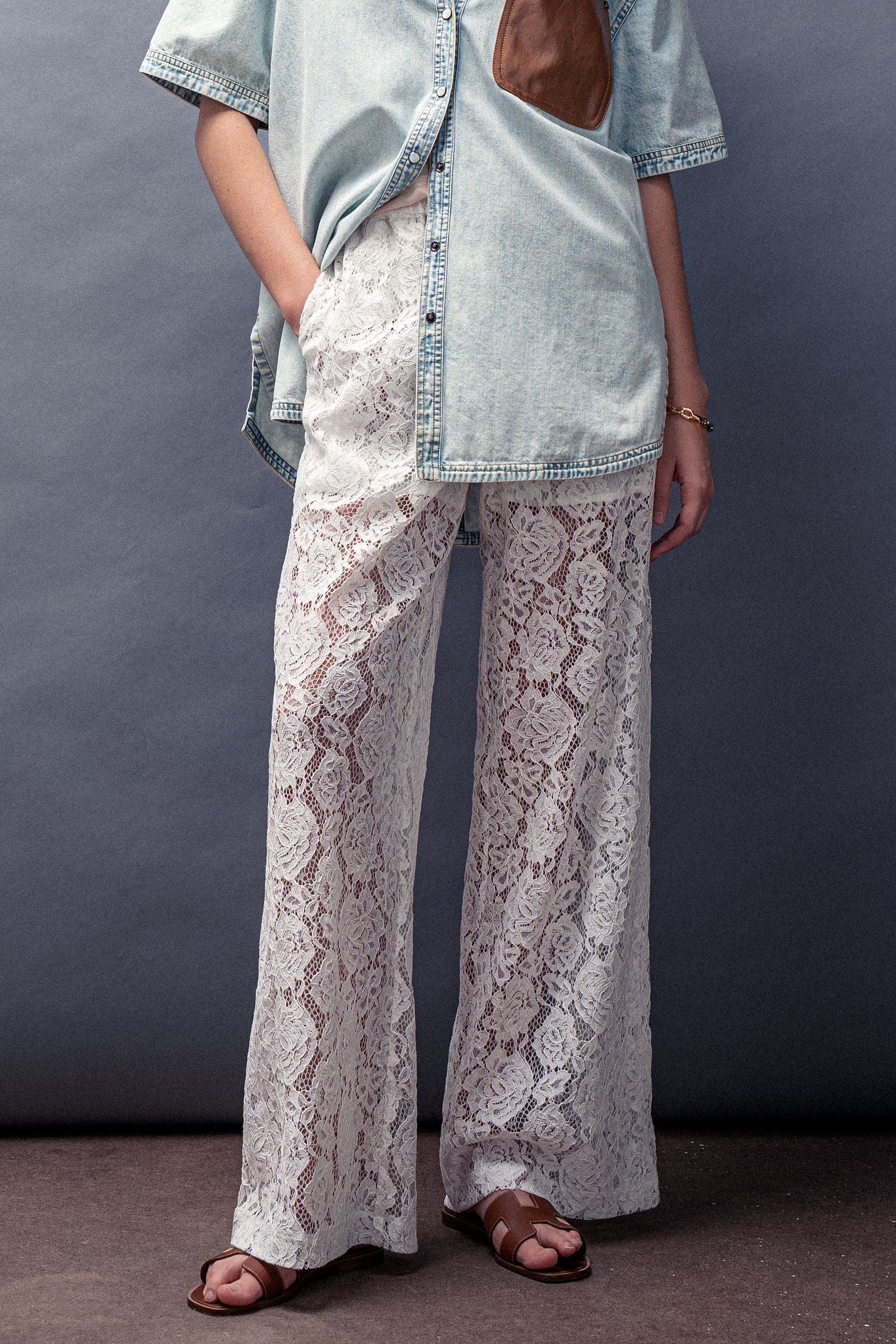 Sheer Lace Pants
