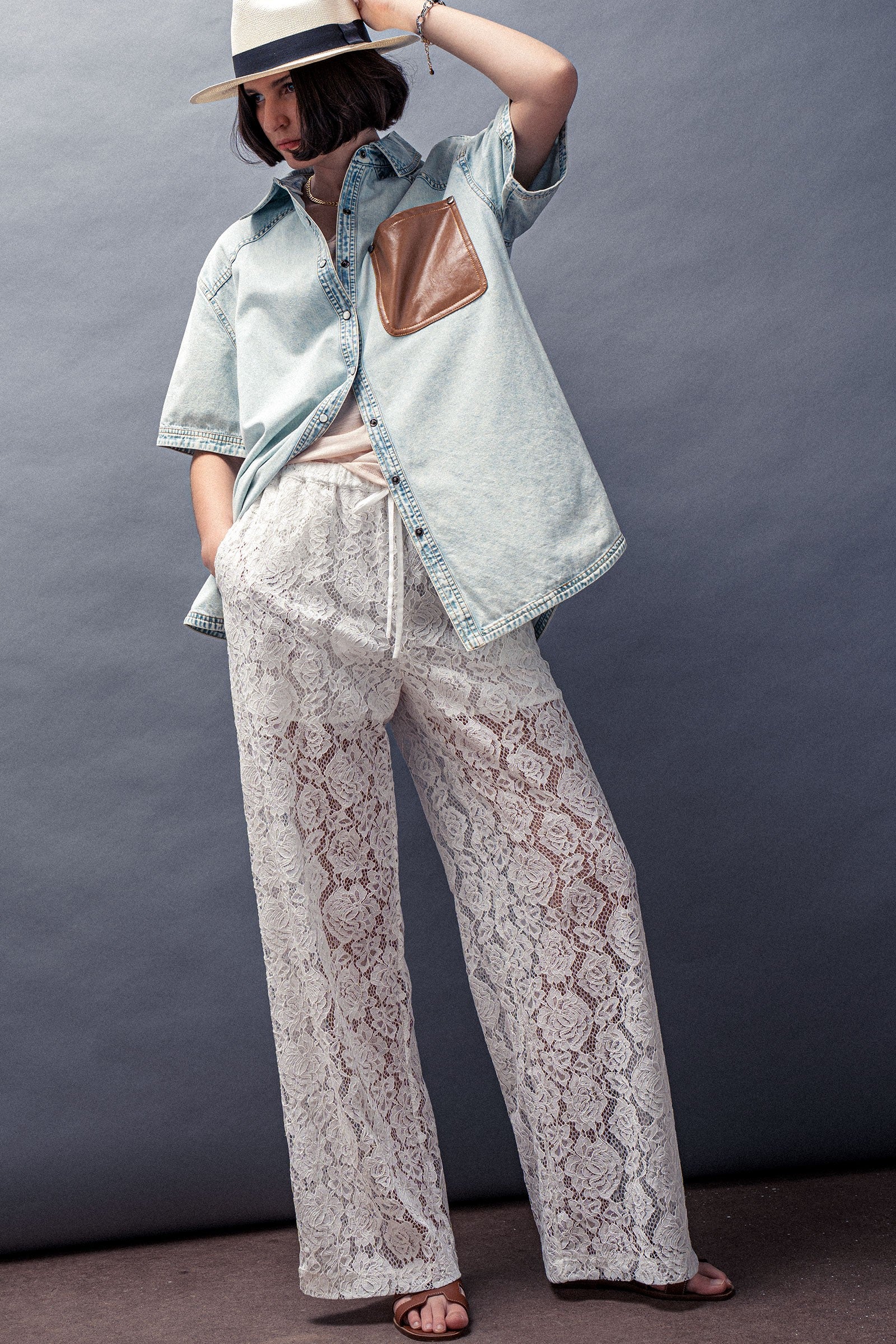 Sheer Lace Pants