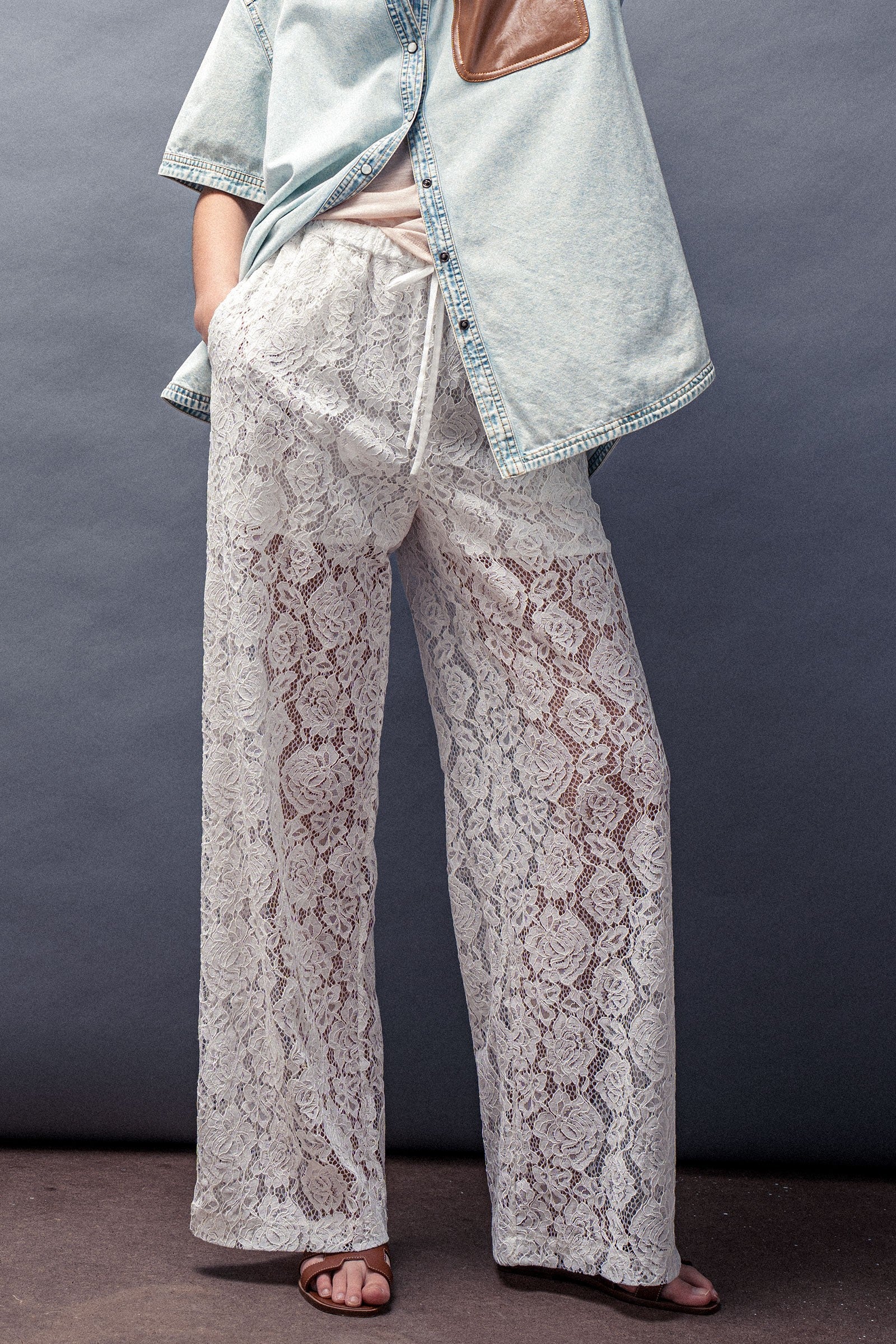 Sheer Lace Pants
