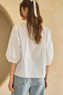 White Poplin Blouse