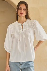 White Poplin Blouse