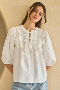 White Poplin Blouse