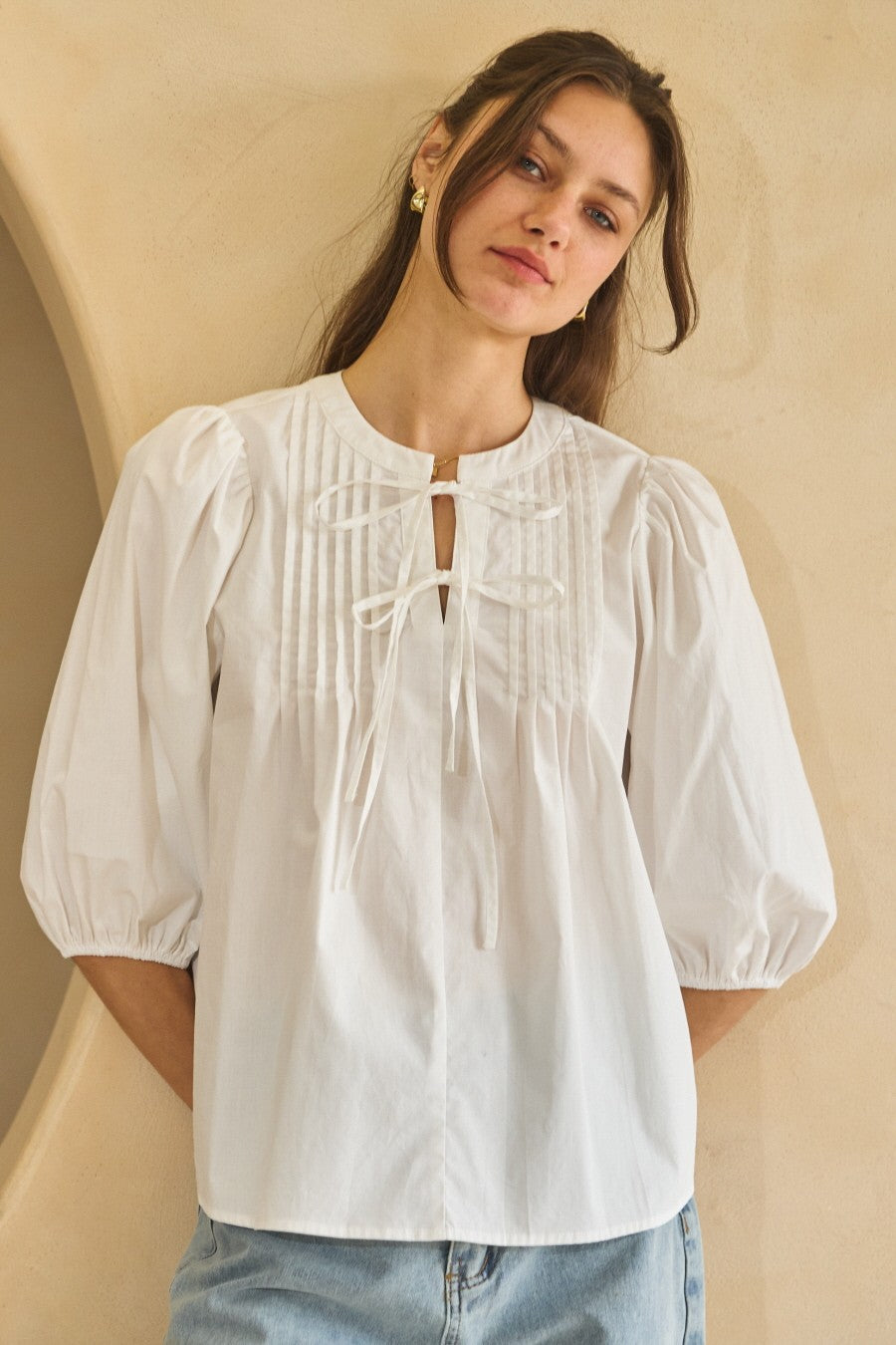 White Poplin Blouse