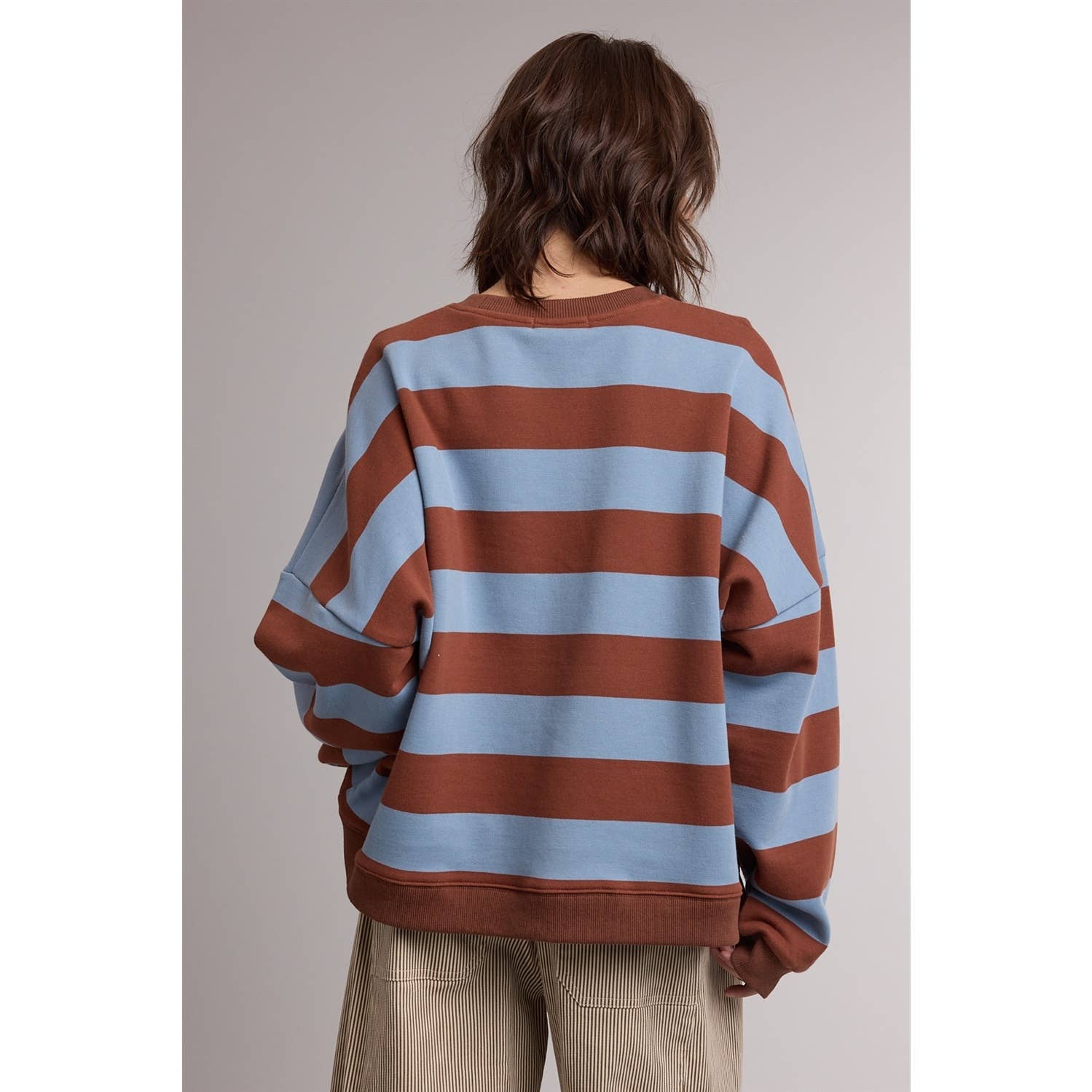 Striped Crewneck Sweatshirt