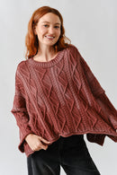 Washed Cable Sweater