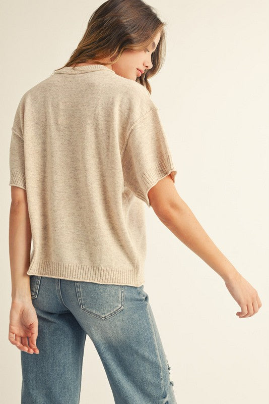 Raw Edge Lightweight Sweater
