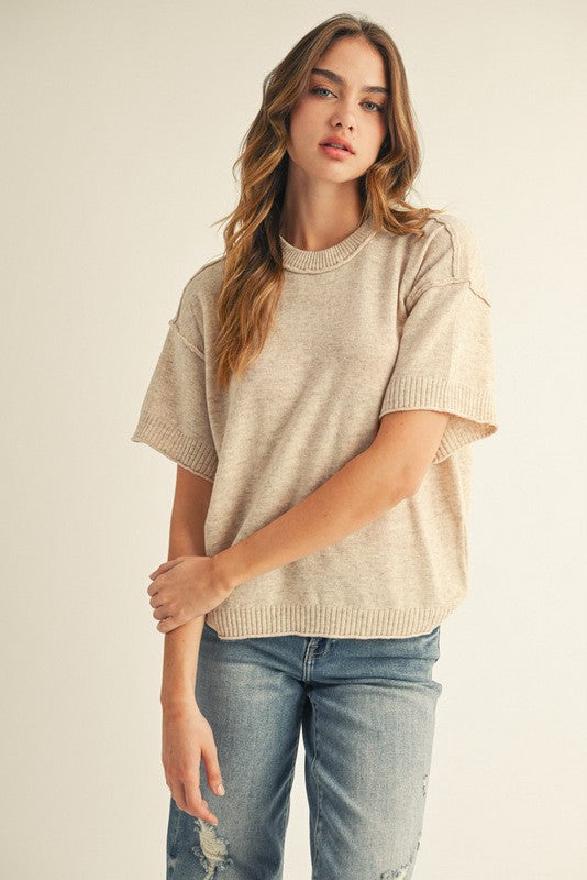 Raw Edge Lightweight Sweater