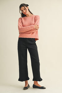 Black Stretch Twill Pants