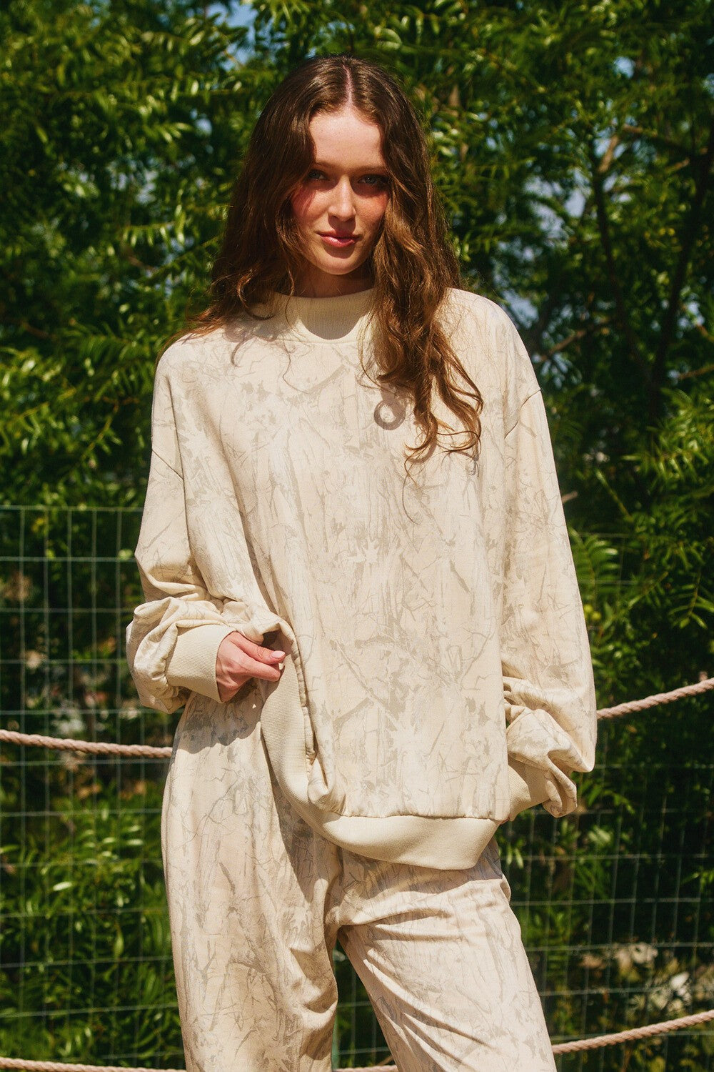 Camo Mock Neck Sweatshirt