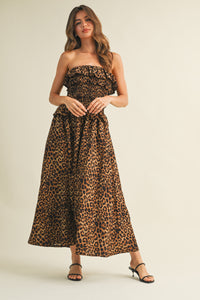 Leopard Tube Maxi Dress