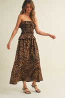 Leopard Tube Maxi Dress
