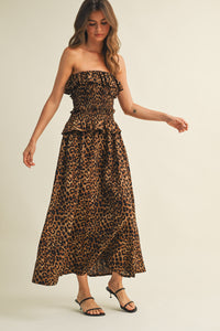 Leopard Tube Maxi Dress