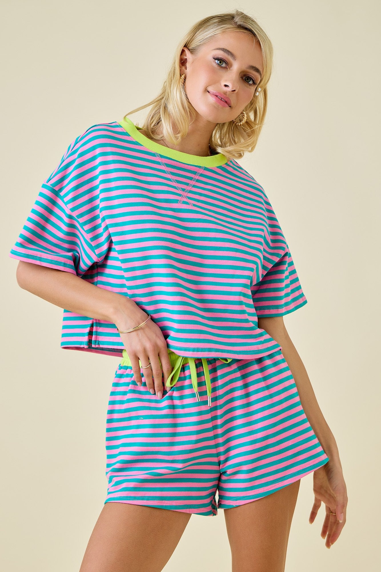 Contrast Striped Tee