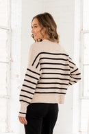 Denim Pocket Striped Sweater
