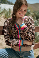 Rainbow Banded Leopard Sweater