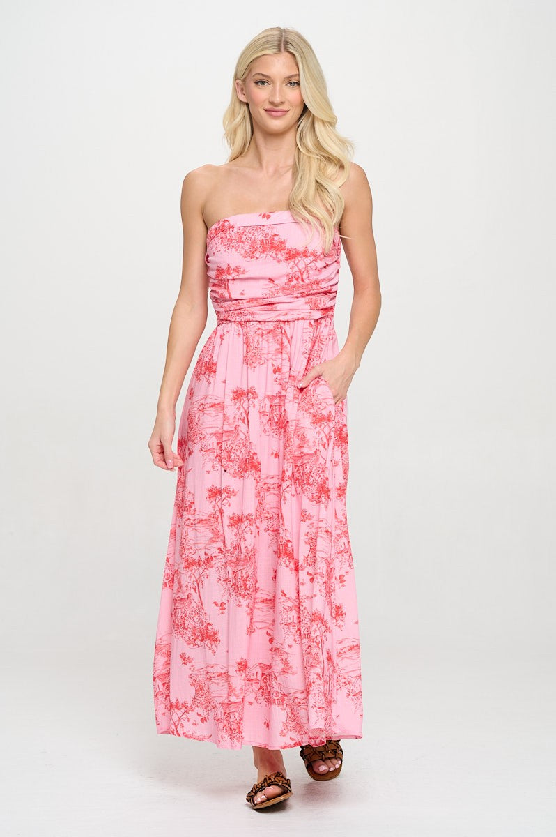 Sunset Cottage Tube Maxi Dress