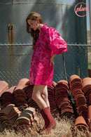 Floral Jacquard Mini Dress