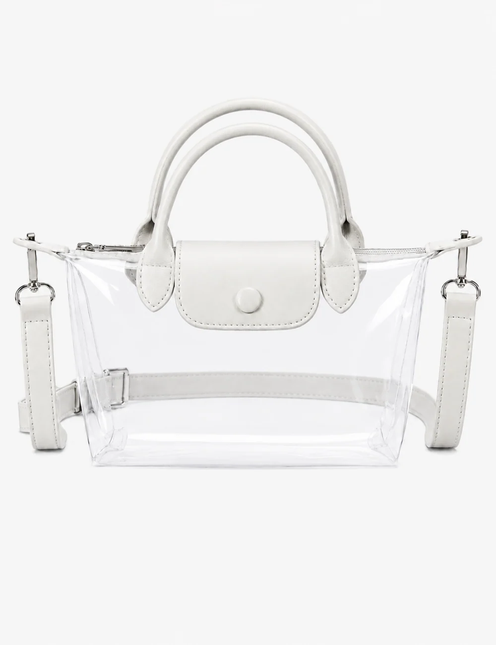 Double Handle Clear Crossbody Bag