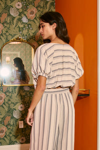 Striped Bubble Hem Top