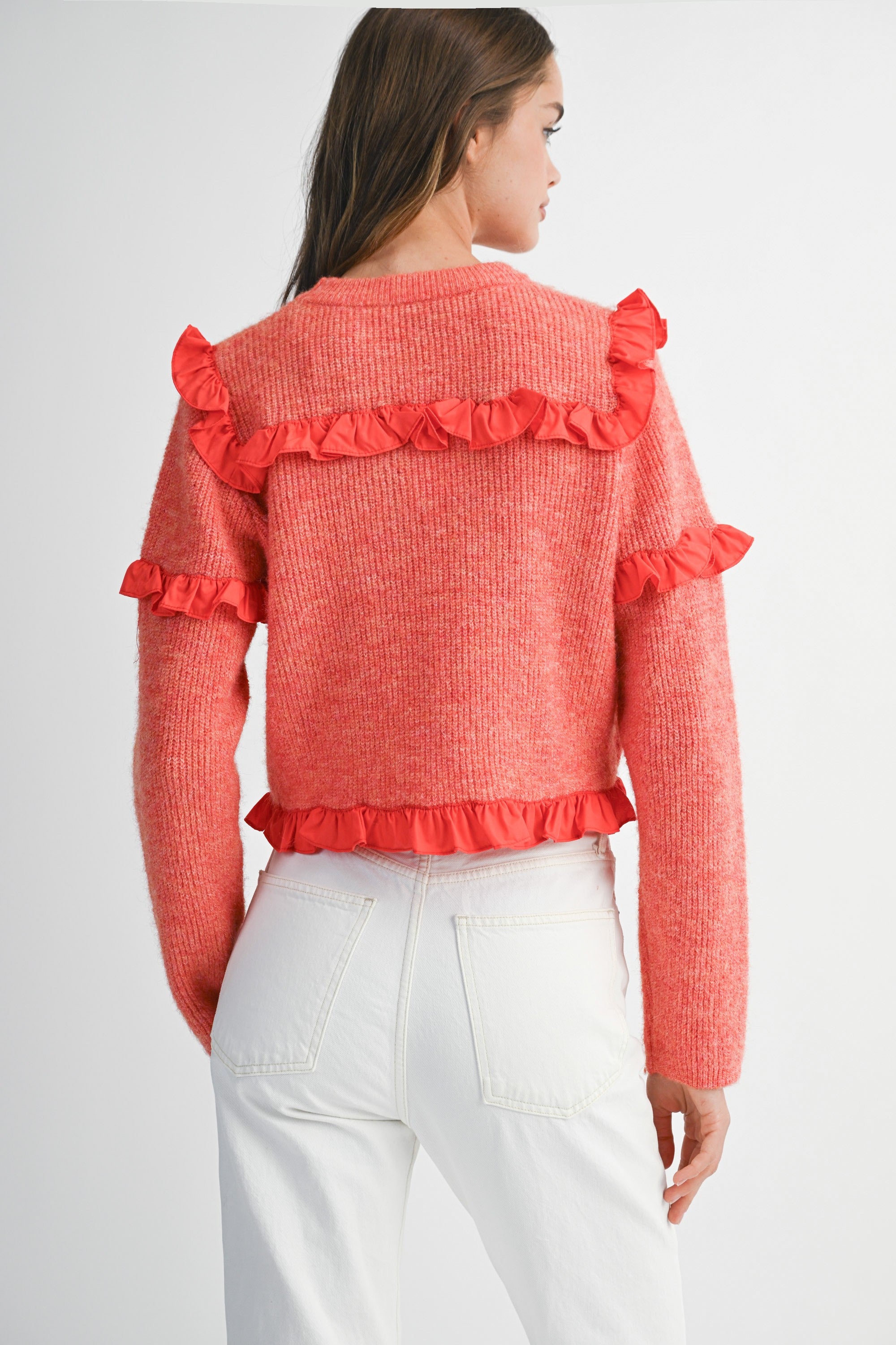 Ruffle Detail Sweater
