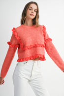 Ruffle Detail Sweater