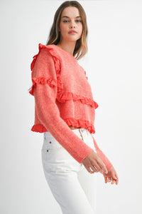 Ruffle Detail Sweater