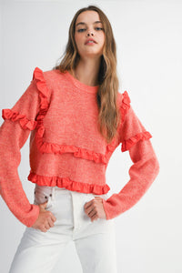Ruffle Detail Sweater