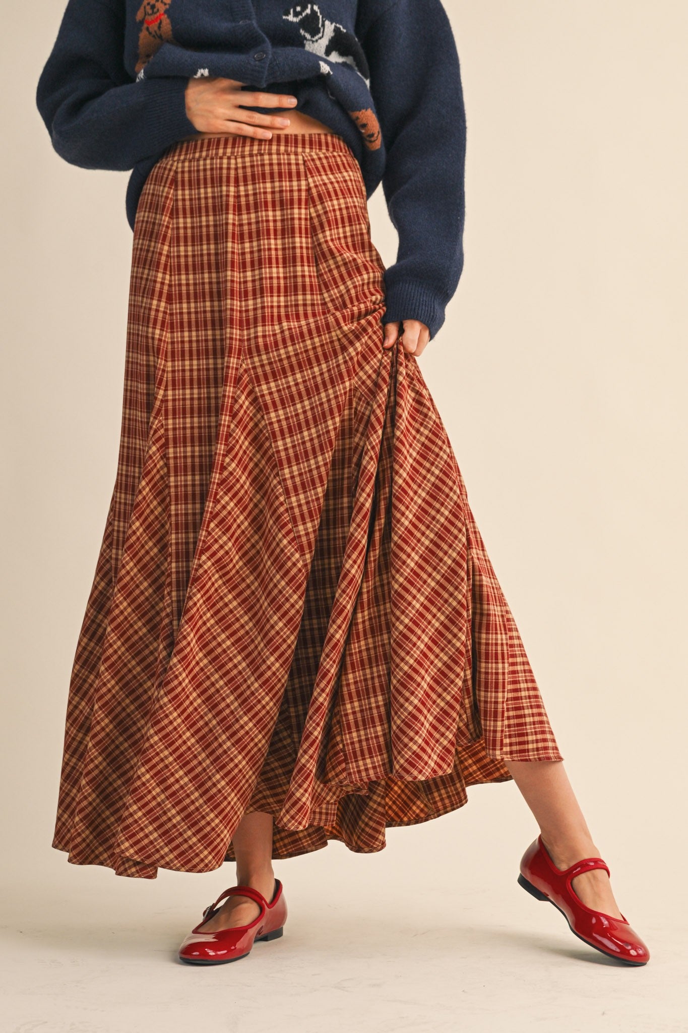 Plaid Maxi Skirt