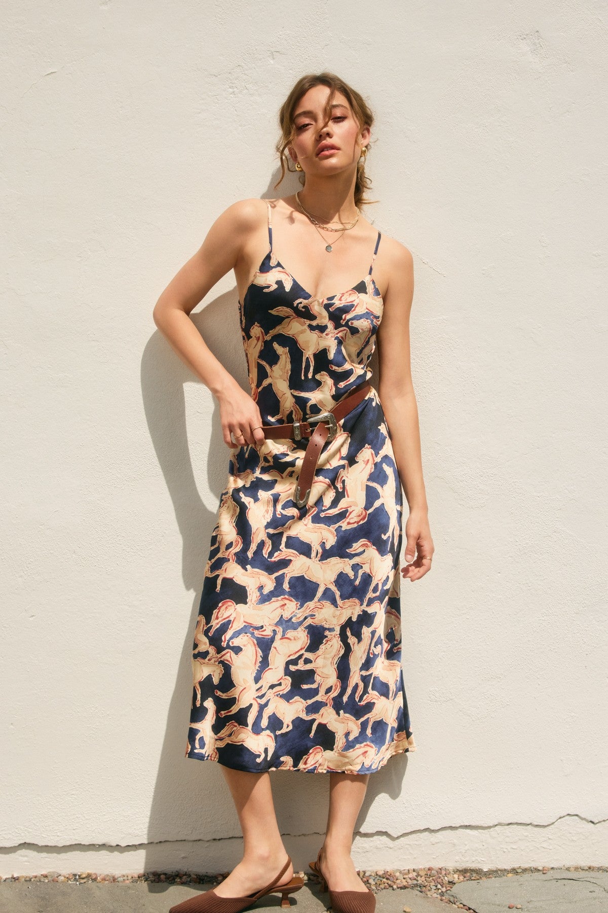 Satin Horse Tank Dress